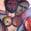 Edoardo Congiunti<br/>Psychedelic Ballad of man and woman, 2014, olio su tela, cm 100 x 70