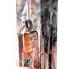 Mariana Paparà<br/>L’Uomo del Telo, XVIII, 2009, tecnica mista, acrilico su legno, cellulosa e garza su tela, cm 150 x 18 x 18