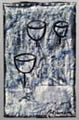 Roberto Bertazzon<br/>UNTITLED (nuova collezione Glasses)<br/>Smalti su jeans, cm240x150